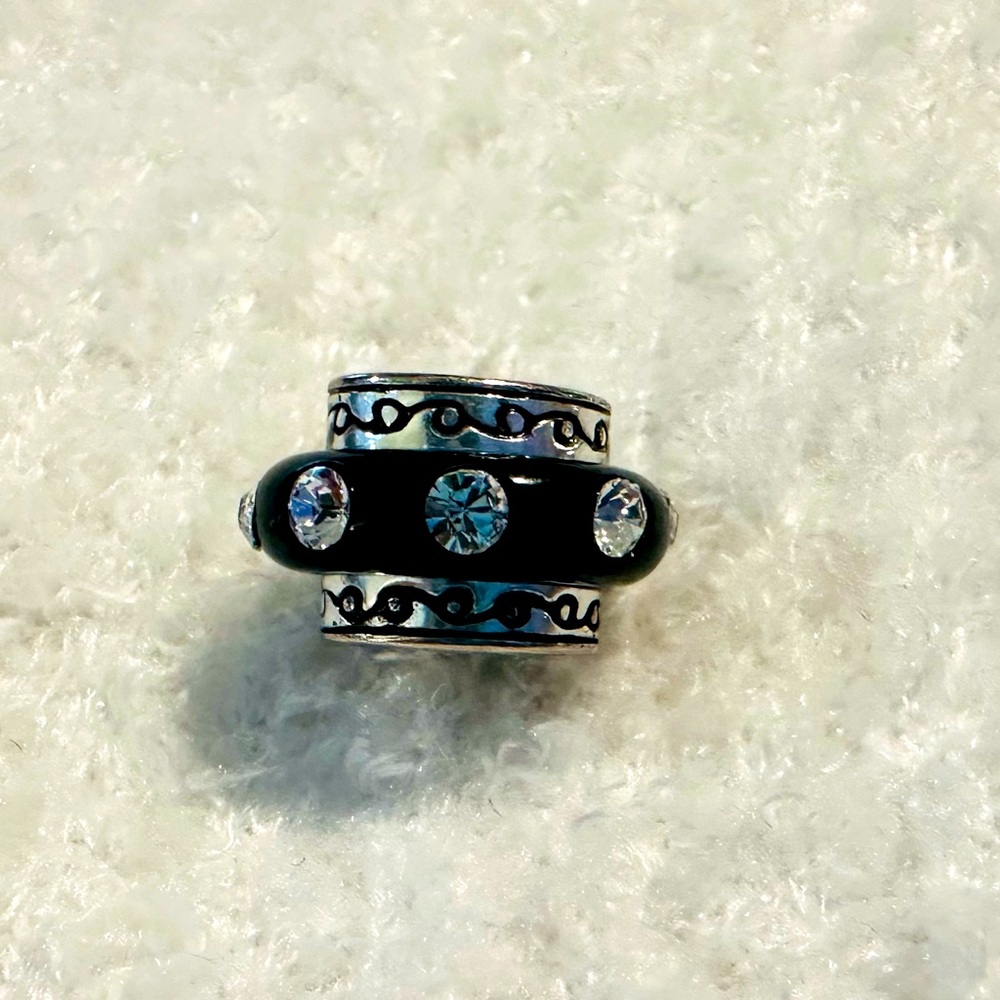 Brighton Elegant Black and Silver with Crystals “Dazzle” Bead Charm/Spacer